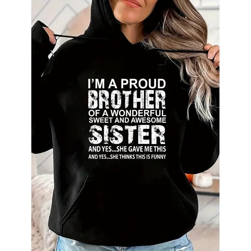 100% Cotton Brother Birthday & Xmas Funny T-Shirt Gift from Awesome Sister - Image 4