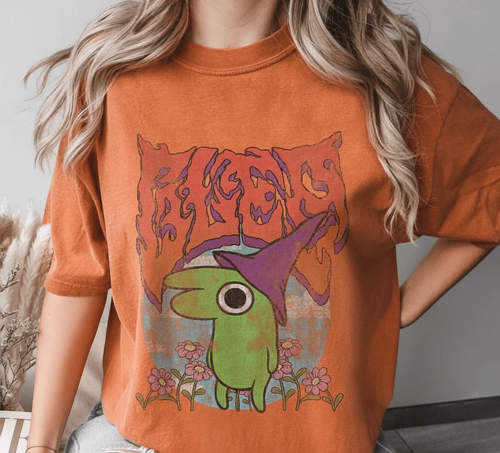 Smiling Friends Glep Vintage Heavy Metal Flowers Cartoon TShirt Sweatshirt Hoodie