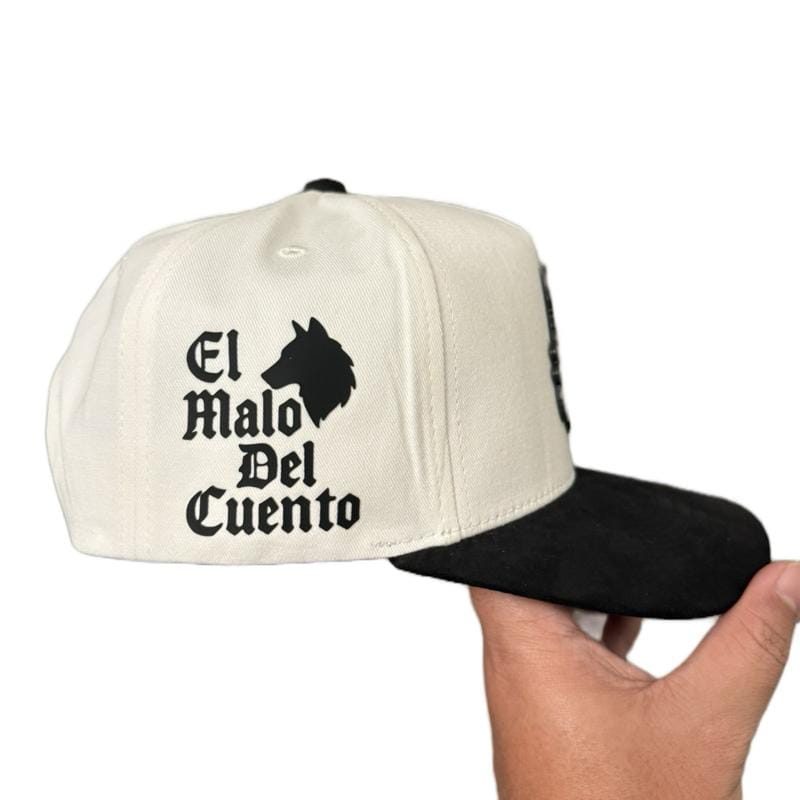 Alpha Wolf Hat Lobo Entre Ovejas Corrido Style Snapback Premium Black & White Cap with Wolf Patch - Image 2