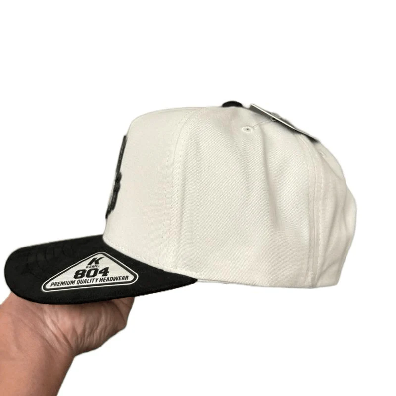 Alpha Wolf Hat Lobo Entre Ovejas Corrido Style Snapback Premium Black & White Cap with Wolf Patch - Image 6