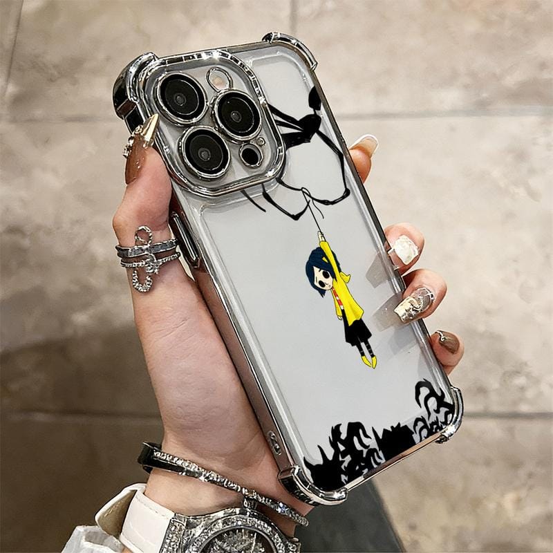 Anime Popular C-Coraline New Design Pattern Mobile Phone Case for iPhone 17 Air 17 16 15 14 13 12 11 Pro Max Plus Luxury Transparent Soft TPU+PC Back Cover Shockproof Protective Casing Anti-Drop Full Score Impact Dispersal - Image 10