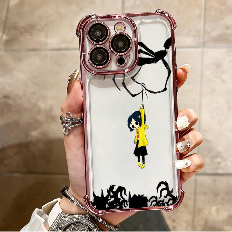 Anime Popular C-Coraline New Design Pattern Mobile Phone Case for iPhone 17 Air 17 16 15 14 13 12 11 Pro Max Plus Luxury Transparent Soft TPU+PC Back Cover Shockproof Protective Casing Anti-Drop Full Score Impact Dispersal - Image 12