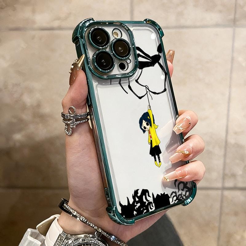 Anime Popular C-Coraline New Design Pattern Mobile Phone Case for iPhone 17 Air 17 16 15 14 13 12 11 Pro Max Plus Luxury Transparent Soft TPU+PC Back Cover Shockproof Protective Casing Anti-Drop Full Score Impact Dispersal - Image 13