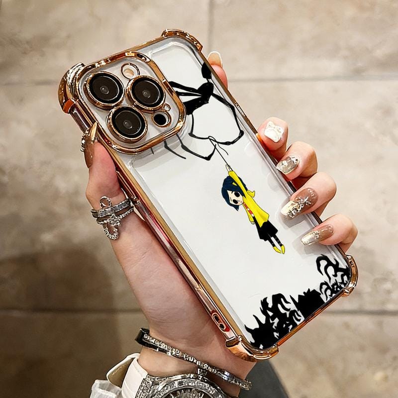 Anime Popular C-Coraline New Design Pattern Mobile Phone Case for iPhone 17 Air 17 16 15 14 13 12 11 Pro Max Plus Luxury Transparent Soft TPU+PC Back Cover Shockproof Protective Casing Anti-Drop Full Score Impact Dispersal - Image 8