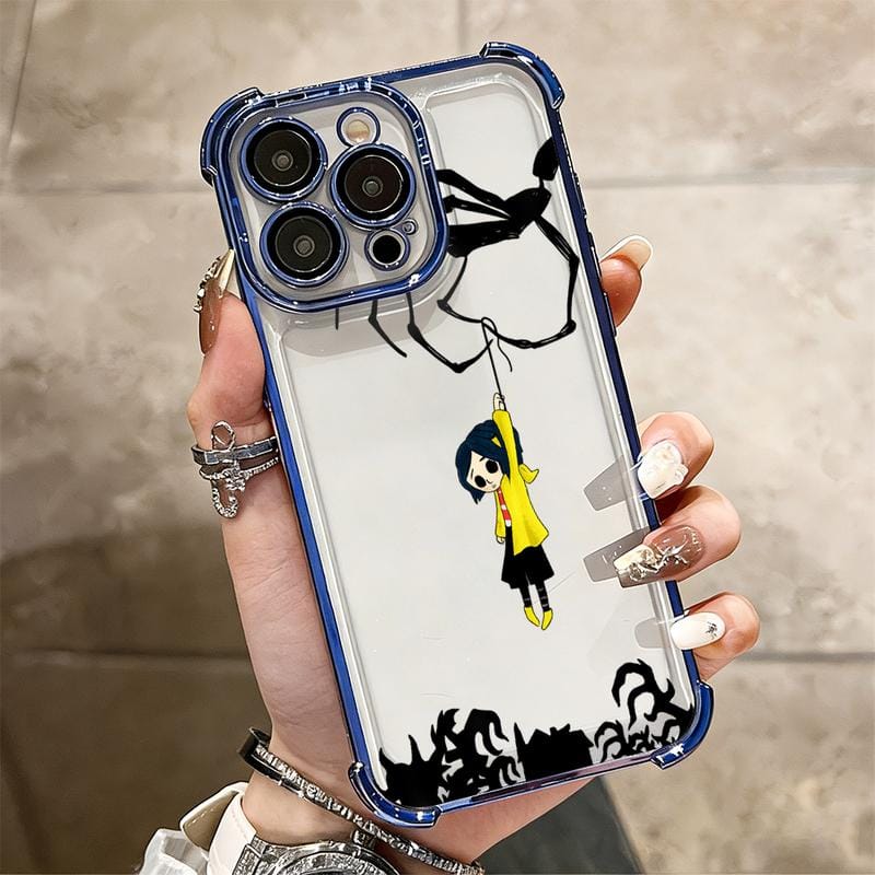 Anime Popular C-Coraline New Design Pattern Mobile Phone Case for iPhone 17 Air 17 16 15 14 13 12 11 Pro Max Plus Luxury Transparent Soft TPU+PC Back Cover Shockproof Protective Casing Anti-Drop Full Score Impact Dispersal - Image 9