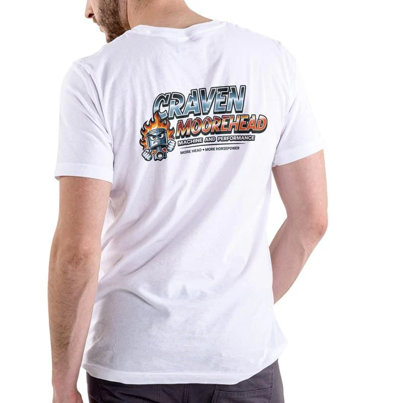 CRAVEN MOOREHEAD MACHINE AND PERFORMANCE Funny name T Shirt, Unisex Cotton - Image 2