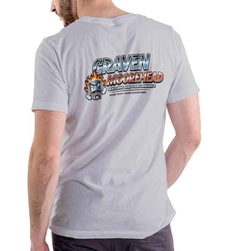 CRAVEN MOOREHEAD MACHINE AND PERFORMANCE Funny name T Shirt, Unisex Cotton - Image 3