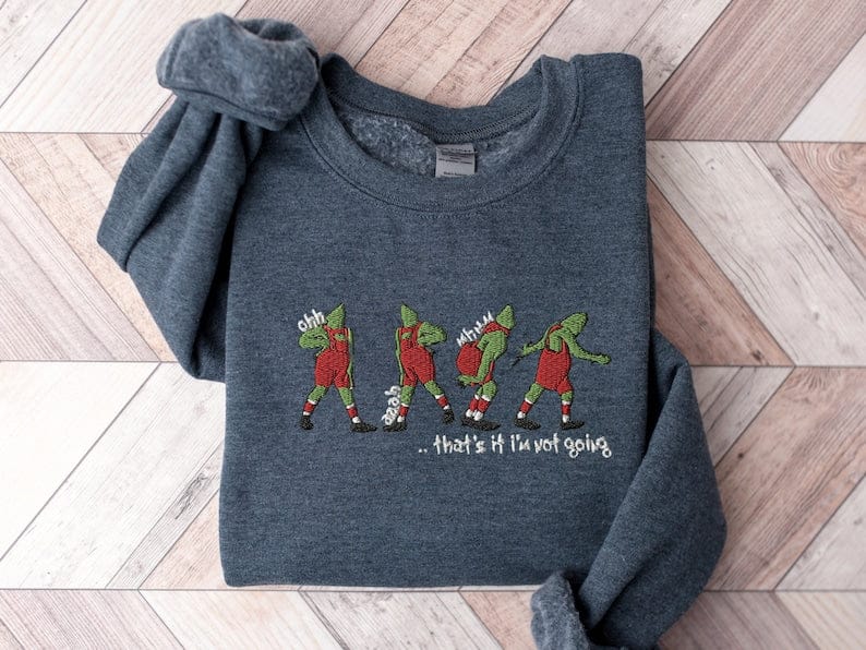 Embroidered That's It I'm Not Going Sweatshirt, Ugly Christmas Sweater, Funny Christmas Shirt, Christmas Gift, Merry Christmas Sweatshirt - Image 7