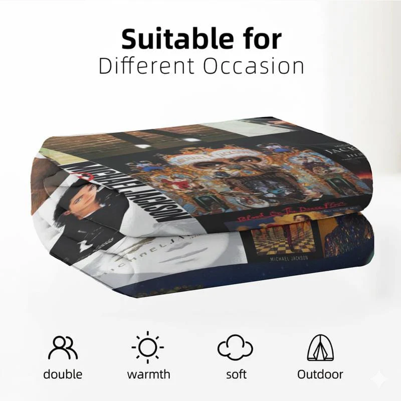 Famous Music Flannel Blanket, Funny Michael Blankets ,Soft and Comfortable Suitable for Sofas, Beds, Camping and Travel - Modern Style. - Image 4