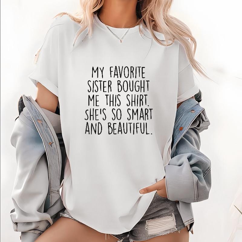 Funny Brother Gift T-Shirt – Soft 100% Cotton From My Sister - Image 3