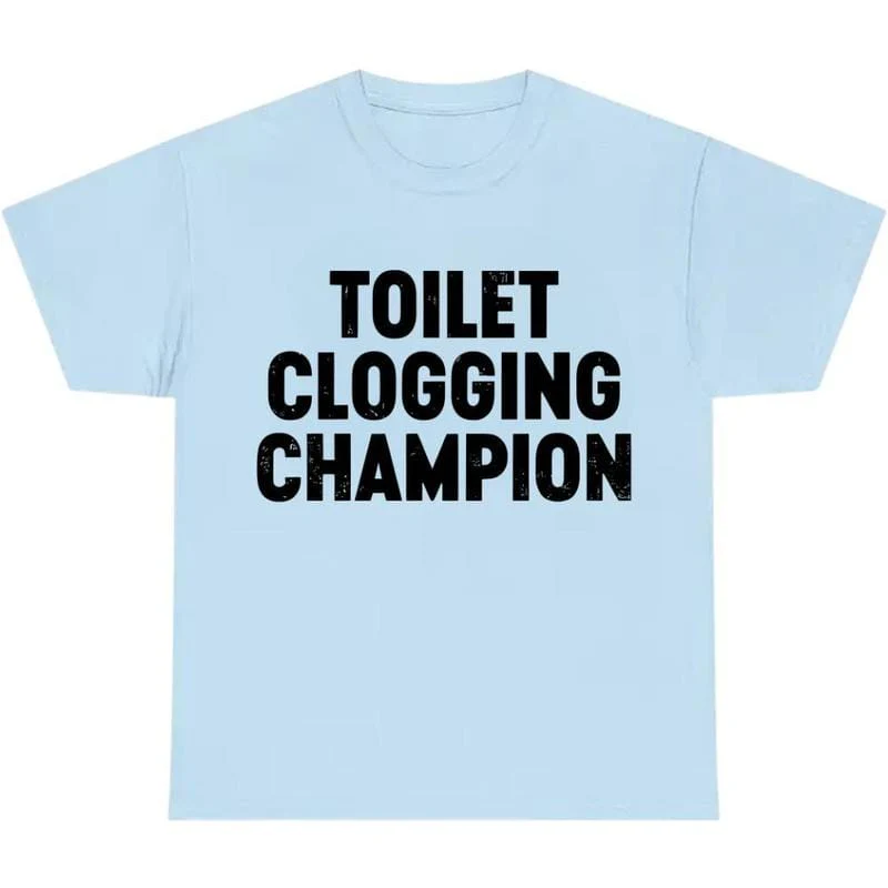 Funny Gag Gift Shirt – Toilet Champion Tee – Humor Graphic T-Shirt - Image 3