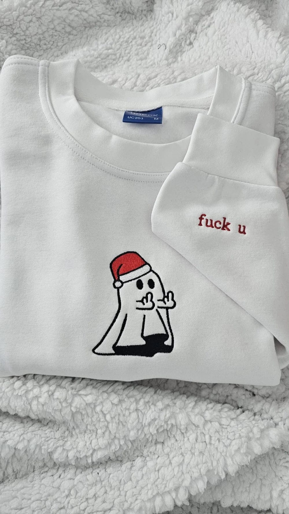 Ghost Middle Finger Christmas Hoodies - Image 3
