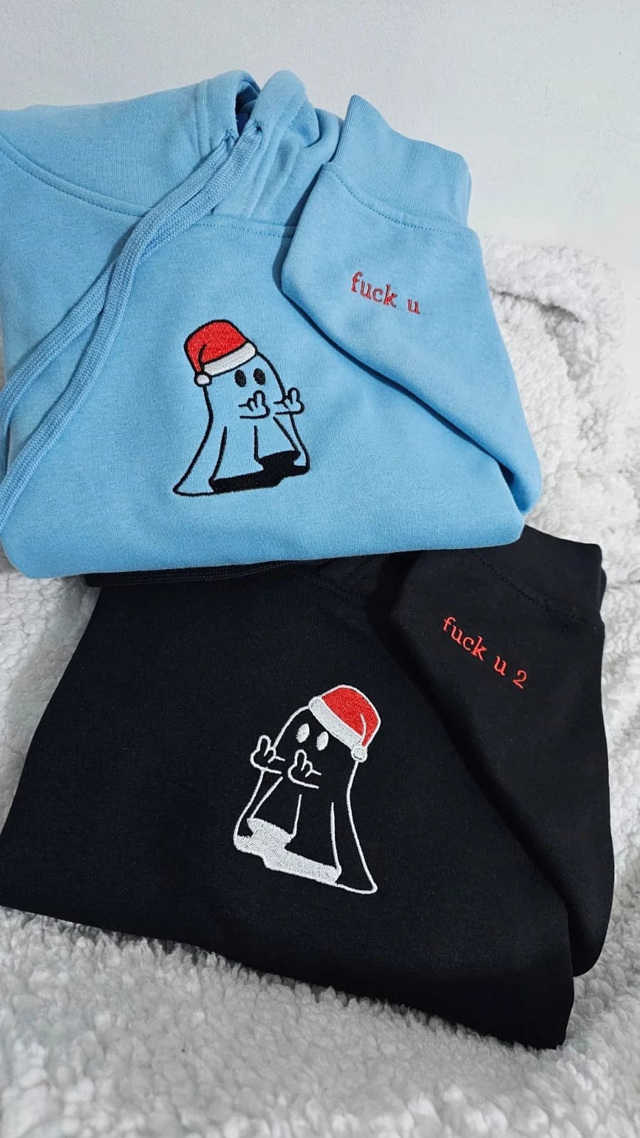 Ghost Middle Finger Christmas Hoodies - Image 4