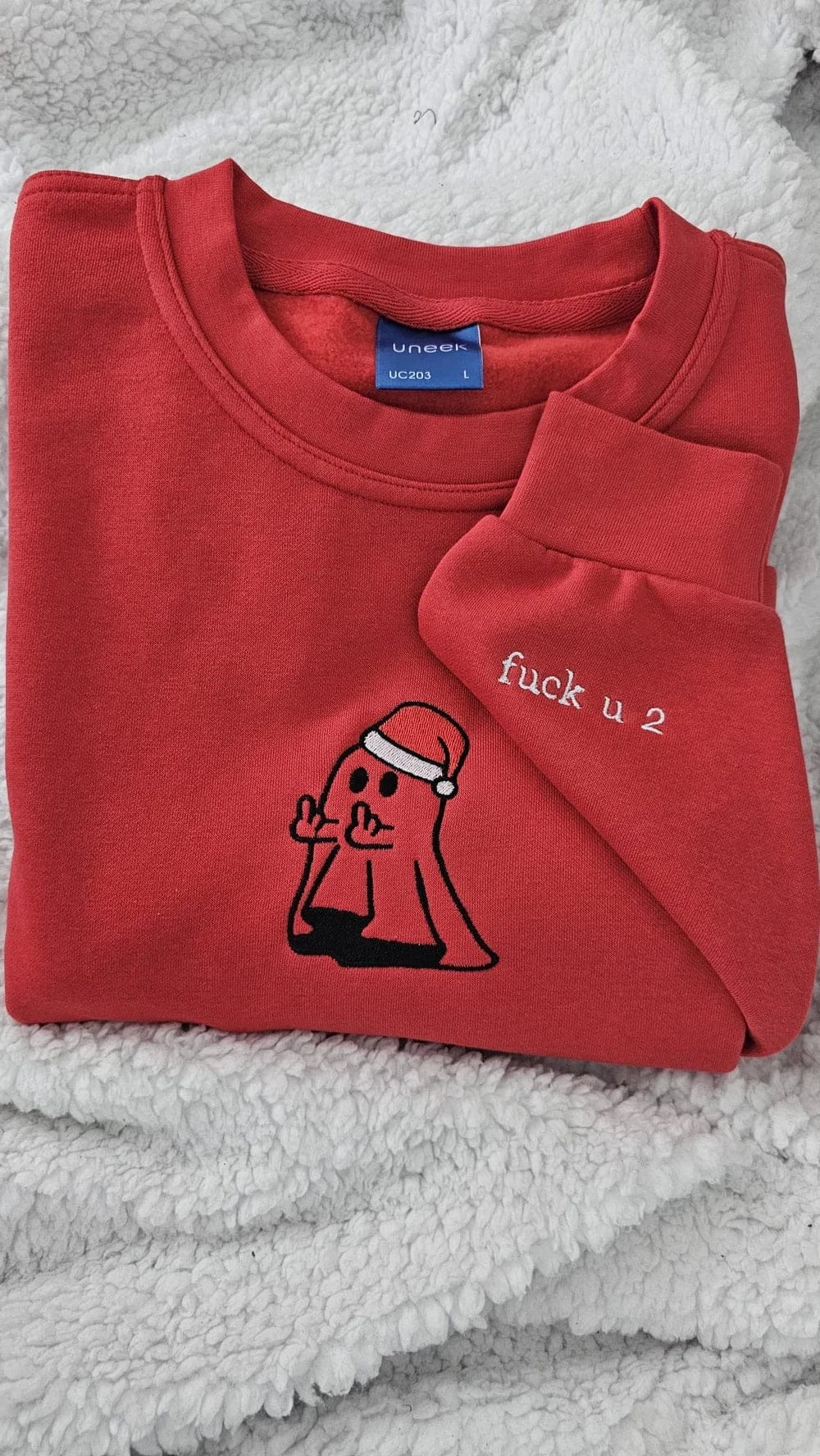 Ghost Middle Finger Christmas Hoodies - Image 5