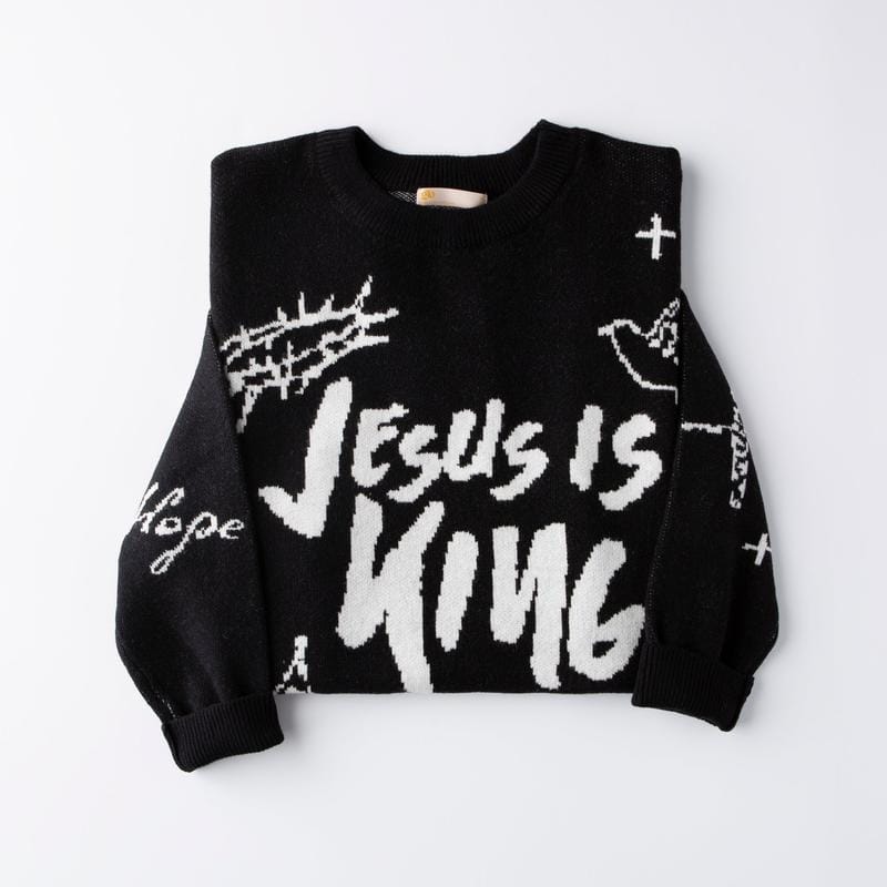GLO Jacquard Sweater | Christian Knit Sweaters, Living Proof, Fruit of the Spirit, Jesus is King Designs, Super Soft Cozy Religious Apparel Gifts for Women & Men - Image 4