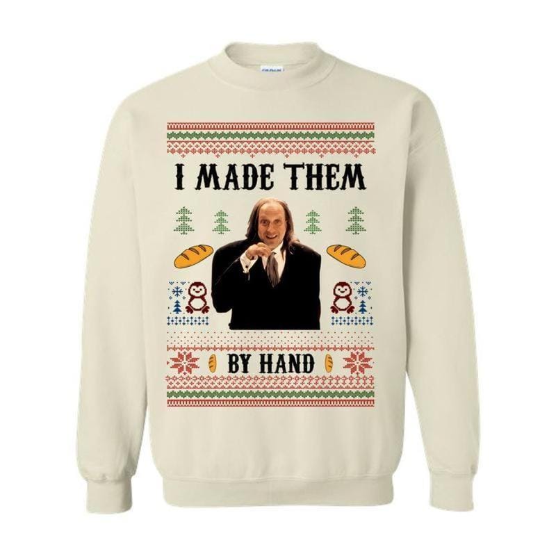 I Made Them By Hand Ugly Sweatshirt Shirt Hoodie, Scary Movie Dinner made by Hand Meme Shirt, Funny Ugly Shirt For Christmas, For Men And - Image 6