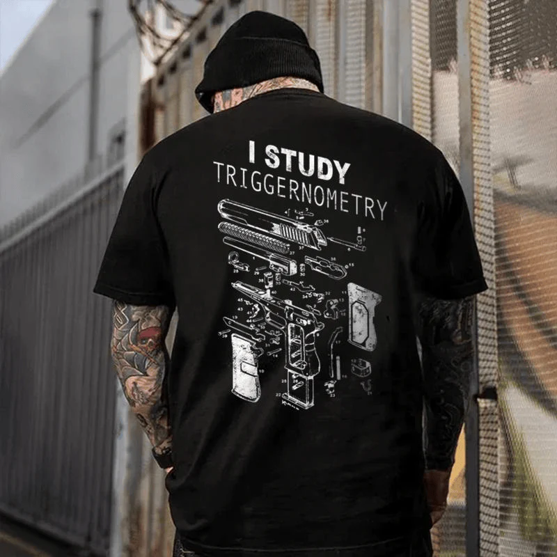 I Study Triggernometry Shirt, Funny Gun Lover T-Shirt, Pro 2A Sweatshirt, Tactical Hoodie for Men - Image 2