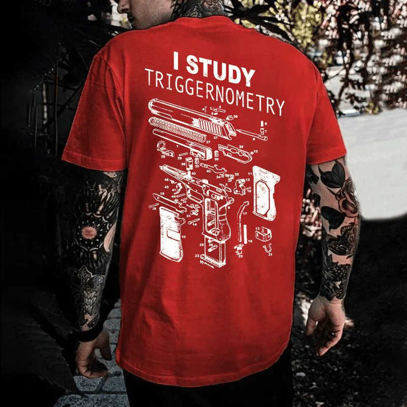 I Study Triggernometry Shirt, Funny Gun Lover T-Shirt, Pro 2A Sweatshirt, Tactical Hoodie for Men - Image 3