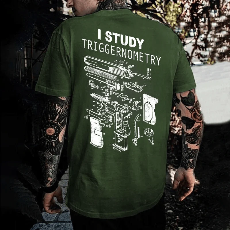 I Study Triggernometry Shirt, Funny Gun Lover T-Shirt, Pro 2A Sweatshirt, Tactical Hoodie for Men - Image 4