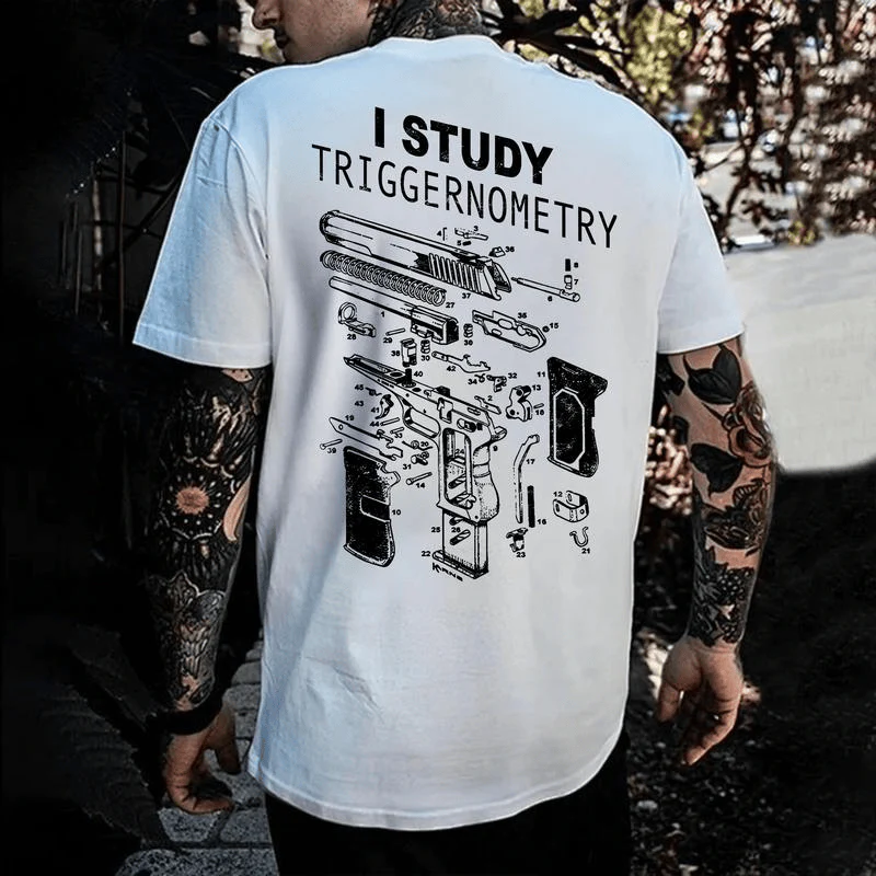 I Study Triggernometry Shirt, Funny Gun Lover T-Shirt, Pro 2A Sweatshirt, Tactical Hoodie for Men - Image 5