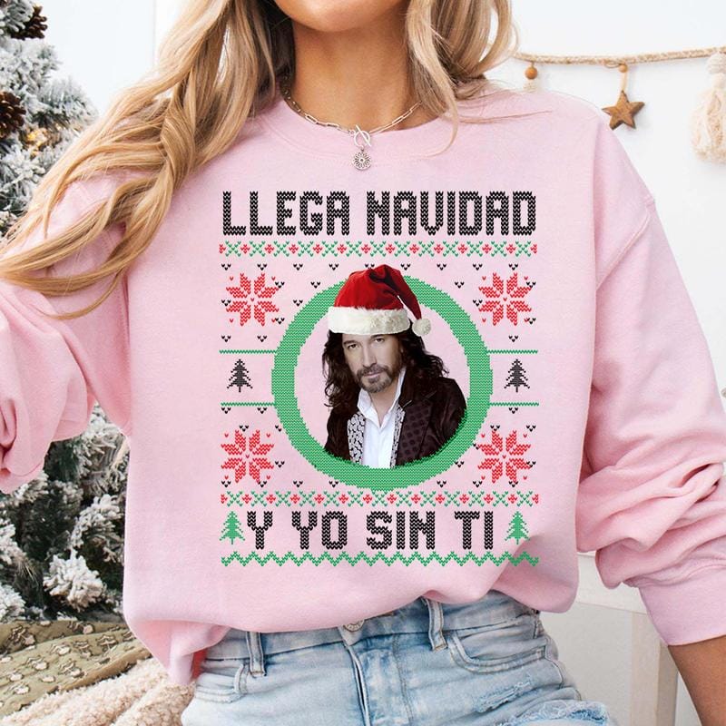 Llega Navidad Y Yo Sin Ti Sweatshirt, Funny Spanish Christmas Sweater, Latino Holiday Gift, Camisa De Navidad , Marco Antonio Solis Shirt, Christmas Ugly Sweater, Gift for Man and Womens - Image 5