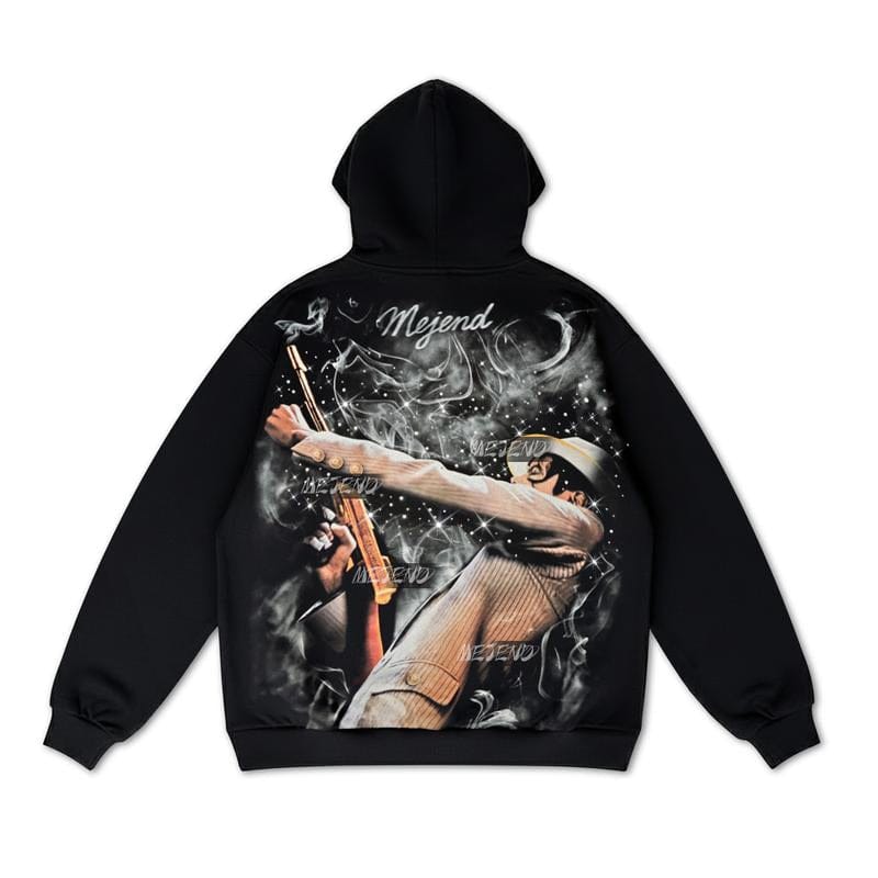 MeJend Unisex Graphic T-Shirt, Rhinestone Hoodie, 100% Cotton, Casual Tee & Pullover Hooded Sweatshirt, Streetwear for Men & Women - Image 2