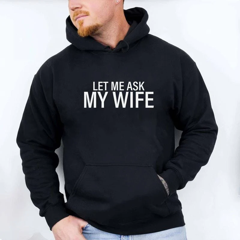 Men's Crewneck Sweatshirt Featuring Bold White Text Slogan Across Chest - Image 5