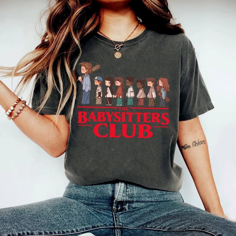 Retro Steve Babysitter Club Shirt, Vintage Hawkins Graphic Tee, Steve Harrington Shirt for Fan, Funny Fandom Sweater Hoodie - Image 2