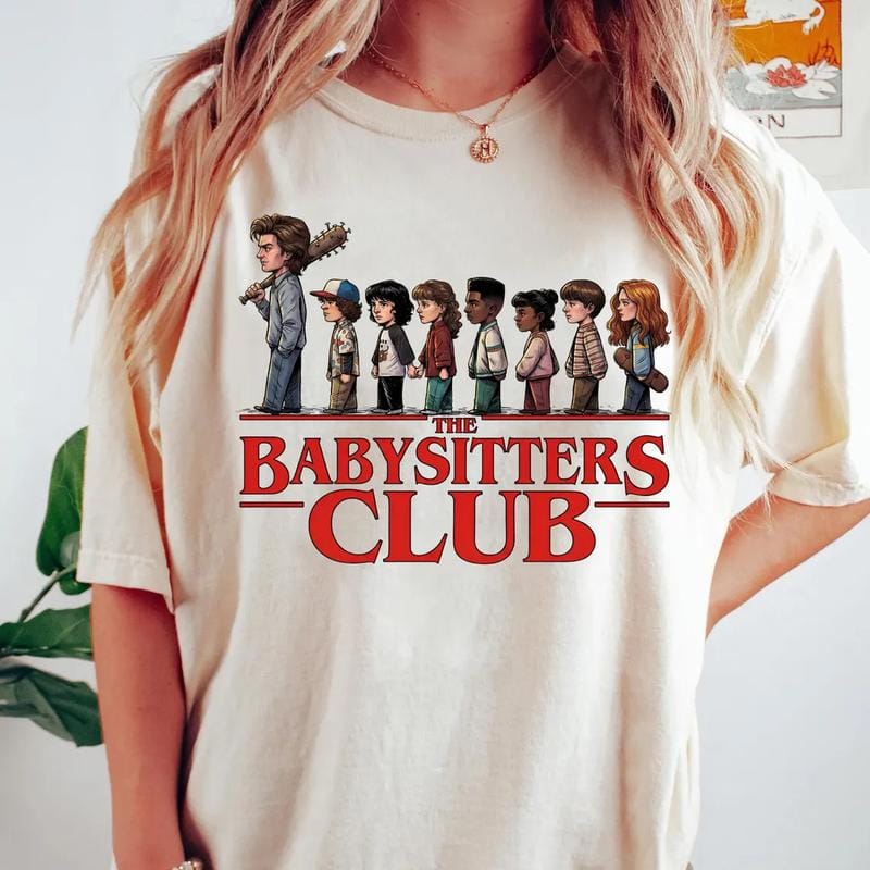 Retro Steve Babysitter Club Shirt, Vintage Hawkins Graphic Tee, Steve Harrington Shirt for Fan, Funny Fandom Sweater Hoodie - Image 3