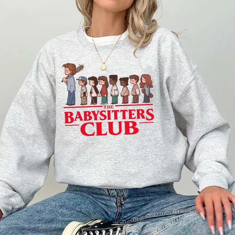 Retro Steve Babysitter Club Shirt, Vintage Hawkins Graphic Tee, Steve Harrington Shirt for Fan, Funny Fandom Sweater Hoodie - Image 6