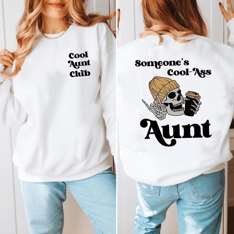 Someone's Cool Ass Aunt Front And Back Shirt - Image 3