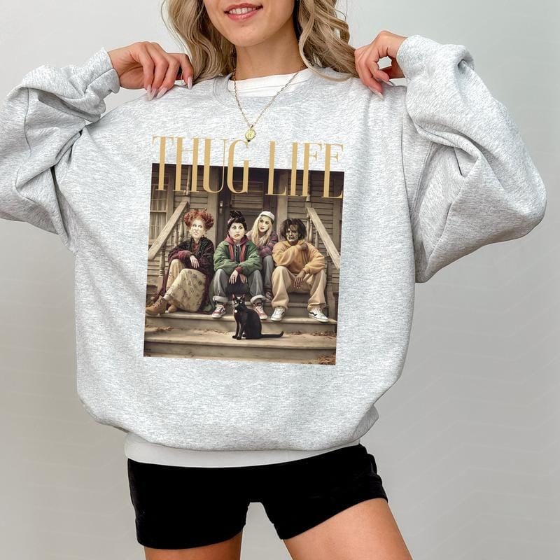 Thug Life Hocus Pocus Halloween Vintage T-Shirt, Sweatshirt, Hoddie - Image 7