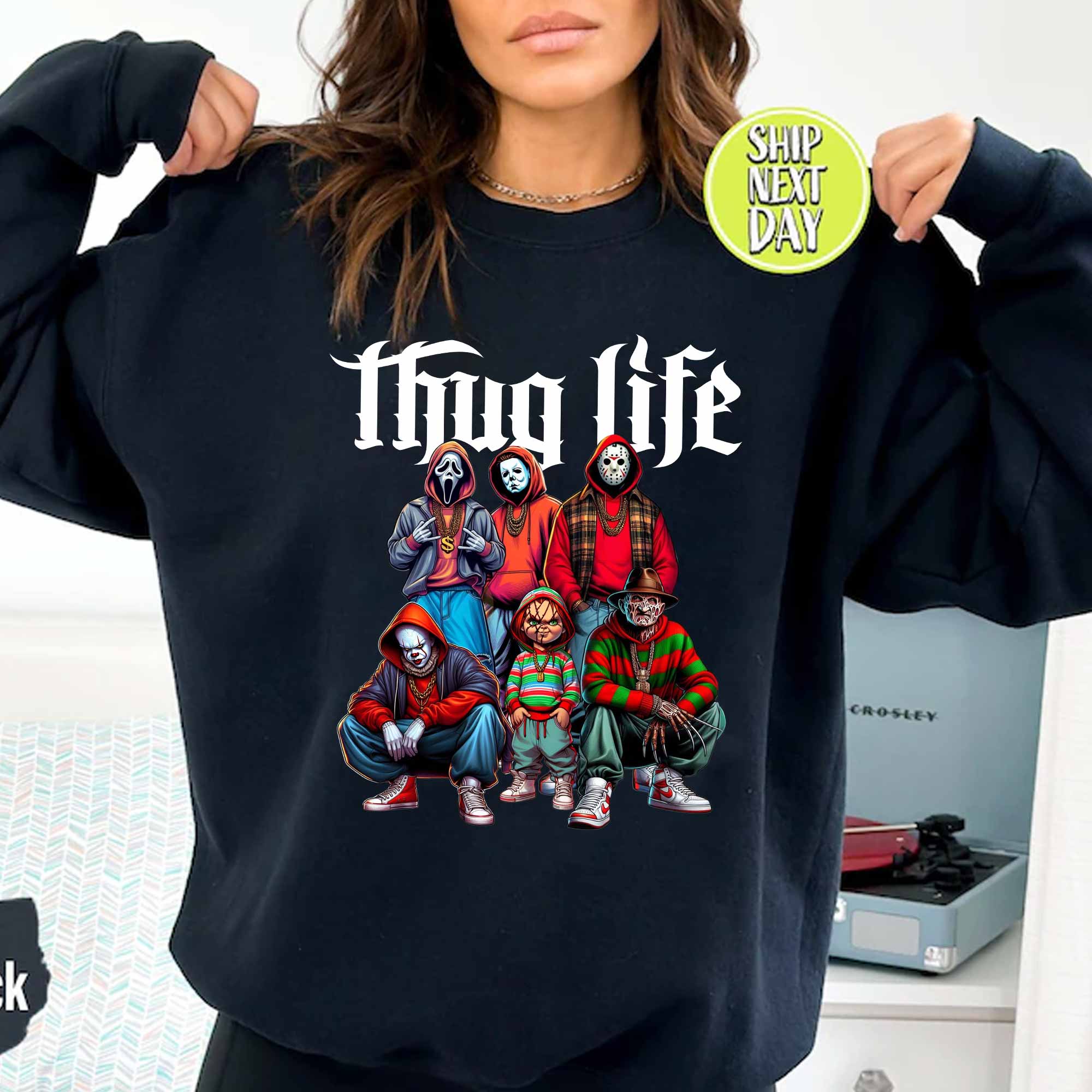Thug Life Horror Ver 3 – Sweatshirt, Tshirt, Hoodie - Image 3