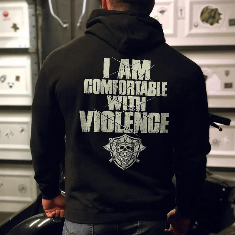 (Two side) I Am Comfortable With Violence T-Shirt, Sweatshirt, Hoodie - Image 3